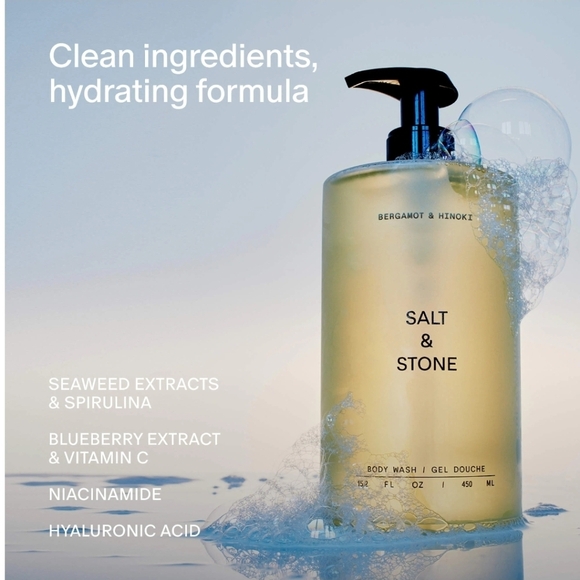 Salt & Stone Bergamot & Hinoki Body Wash. - Picture 2 of 8